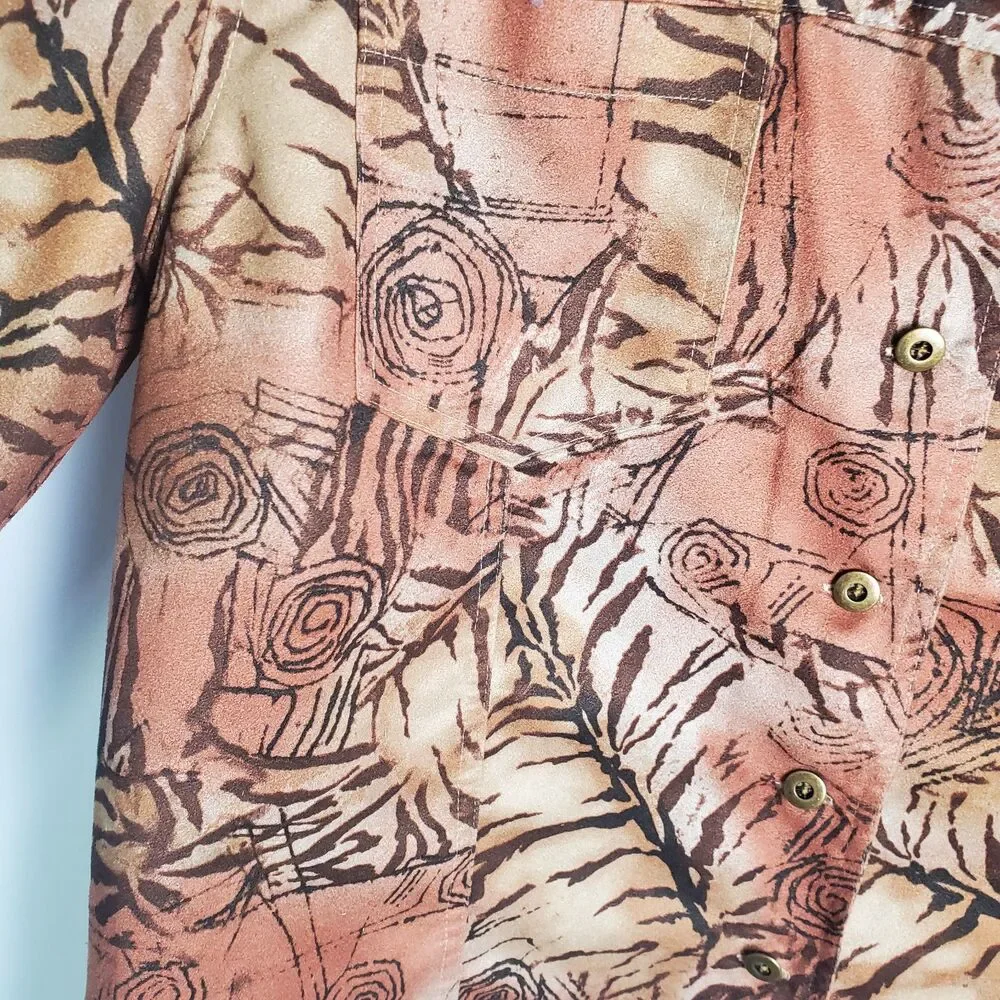 Chico's Abstract Printed Lightweight Jacket Size Large